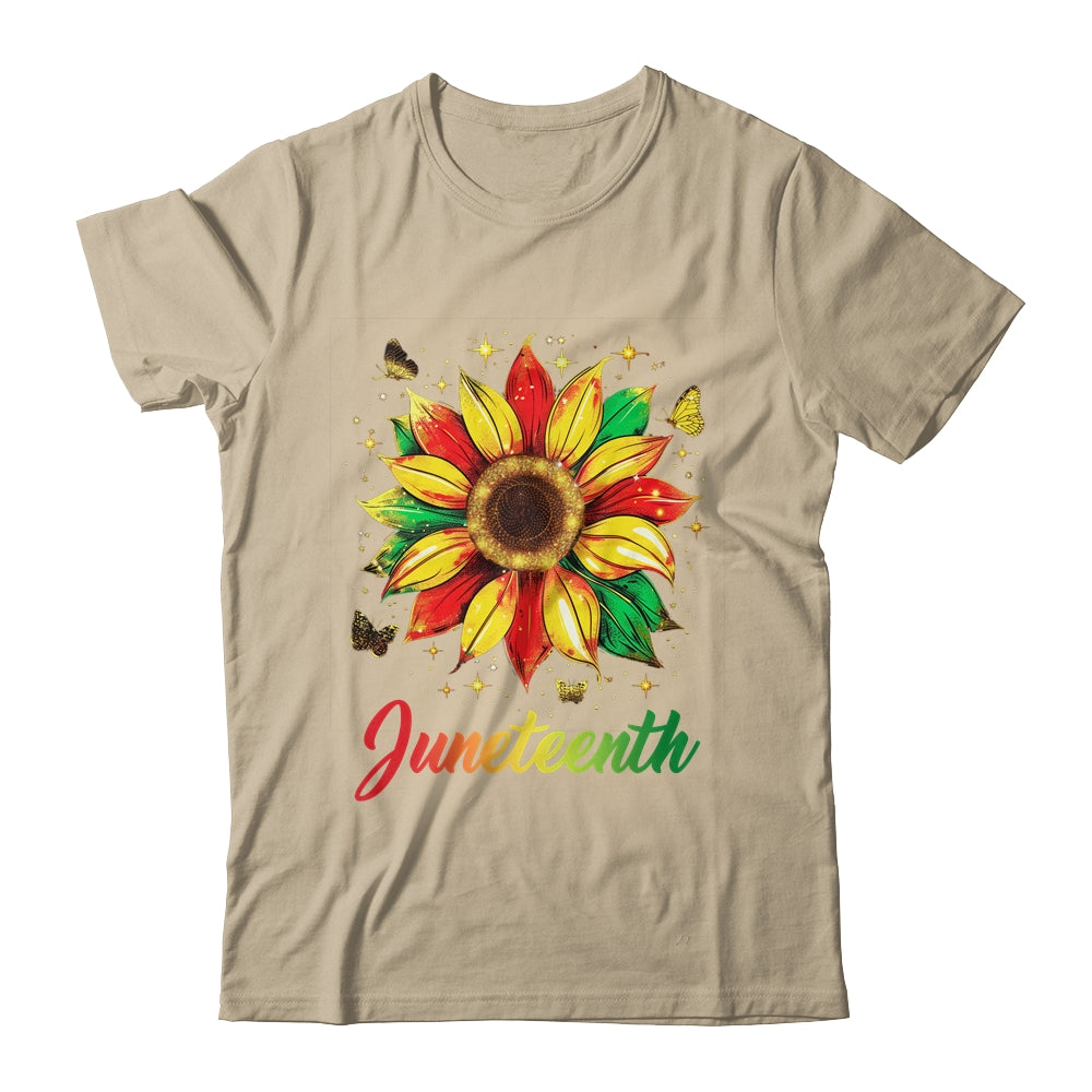 Juneteenth Sunflower Black African American Women Men Girls Shirt & Tank Top | teecentury
