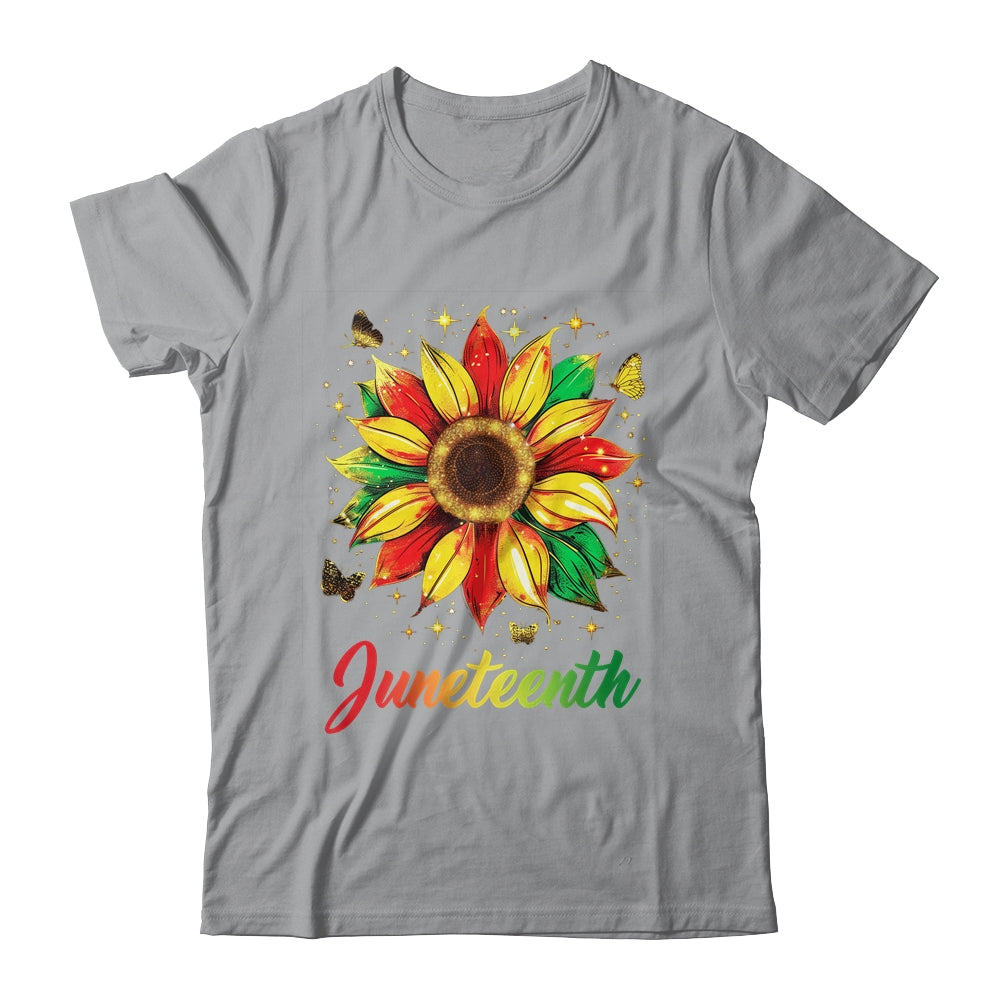 Juneteenth Sunflower Black African American Women Men Girls Shirt & Tank Top | teecentury