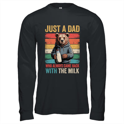 Just A Dad Who Always Came Back With The Milk Fathers Day Bear Shirt & Hoodie | teecentury