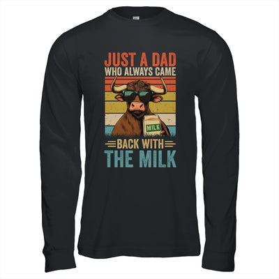 Just A Dad Who Always Came Back With The Milk Funny Dad Cow Shirt & Hoodie | teecentury