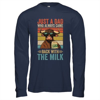 Just A Dad Who Always Came Back With The Milk Funny Dad Cow Shirt & Hoodie | teecentury