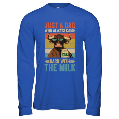Just A Dad Who Always Came Back With The Milk Funny Dad Cow Shirt & Hoodie | teecentury