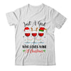 Just A Girl Who Loves Wine At Christmas Drinking Lover Shirt & Sweatshirt | teecentury