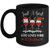 Just A Girl Who Loves Wine At Christmas Drinking Lover Gift Mug | teecentury