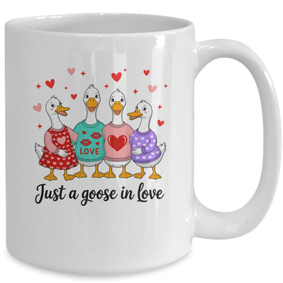 Just A Goose In Love Preppy Valentines Coquette Funny Mug | teecentury