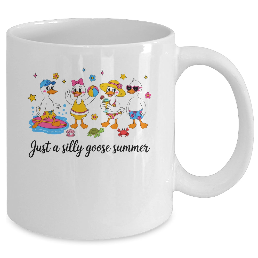 Just A Silly Goose Summer Girls Beach Vibes Cute Funny Goose Mug | teecentury