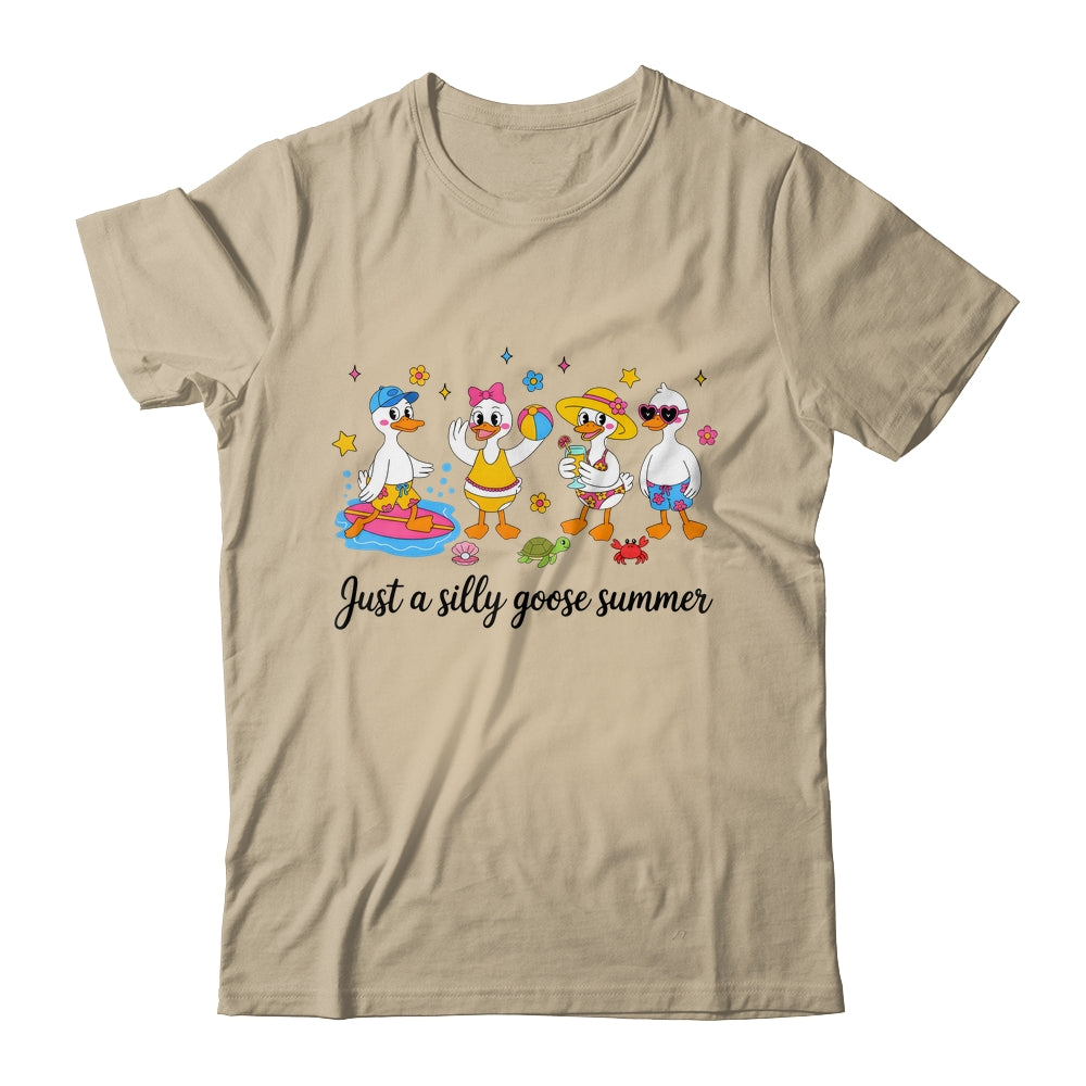 Just A Silly Goose Summer Girls Beach Vibes Cute Funny Goose Shirt & Tank Top | teecentury