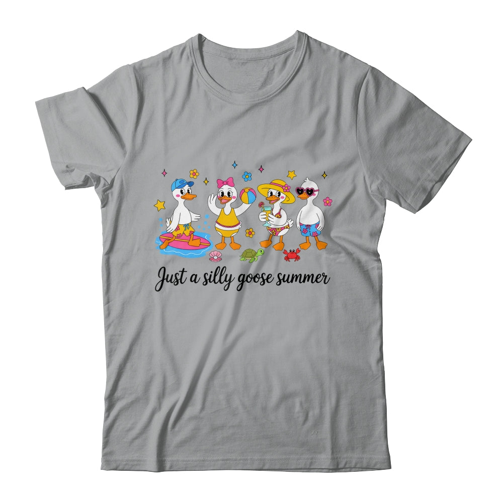Just A Silly Goose Summer Girls Beach Vibes Cute Funny Goose Shirt & Tank Top | teecentury