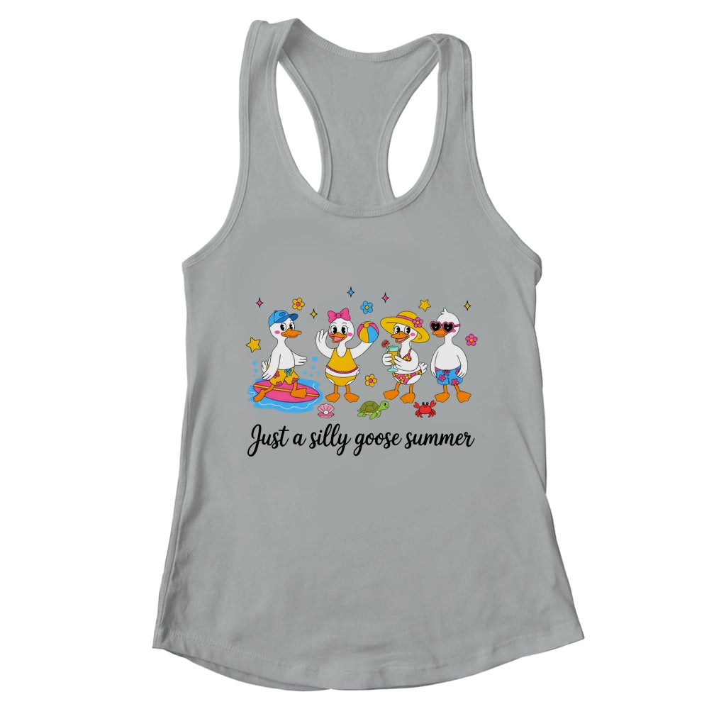 Just A Silly Goose Summer Girls Beach Vibes Cute Funny Goose Shirt & Tank Top | teecentury