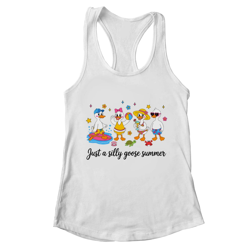 Just A Silly Goose Summer Girls Beach Vibes Cute Funny Goose Shirt & Tank Top | teecentury