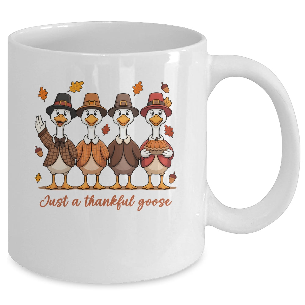 Just A Thankful Goose Thanksgiving Friendsgiving Family Mug | teecentury