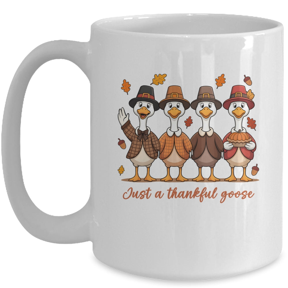 Just A Thankful Goose Thanksgiving Friendsgiving Family Mug | teecentury