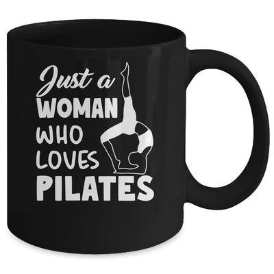 Just A Woman Who Loves Pilates Yoga Workout Fitness Women Mug | teecentury