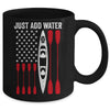 Just Add Water Funny Kayak Kayaking Kayaker American Flag Mug | teecentury