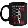 Just Add Water Funny Kayak Kayaking Kayaker American Flag Mug | teecentury