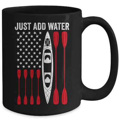 Just Add Water Funny Kayak Kayaking Kayaker American Flag Mug | teecentury