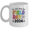 Just Here For Field Day 2024 Peace Sign Teacher Students Mug | teecentury