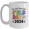 Just Here For Field Day 2024 Peace Sign Teacher Students Mug | teecentury