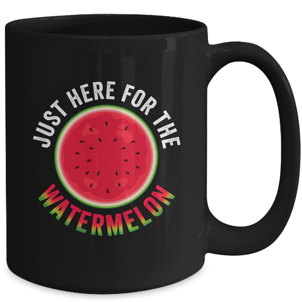 Just Here For The Watermelon Funny Summer Watermelon Mug | teecentury