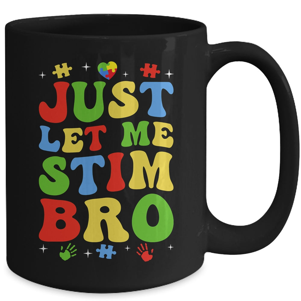 Just Let Me Stim Bro Kids Boys Funny Autism Awareness Month Mug | teecentury