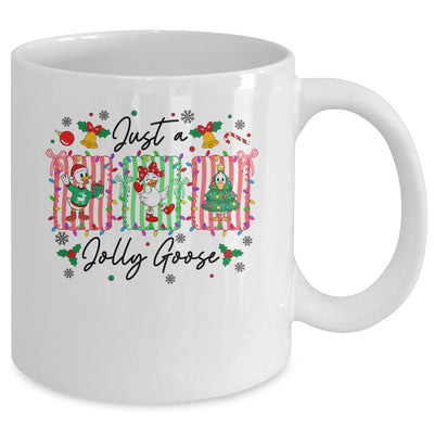 Jut A Jolly Goose Christmas Retro Funny Santa Goose Cute Mug | teecentury