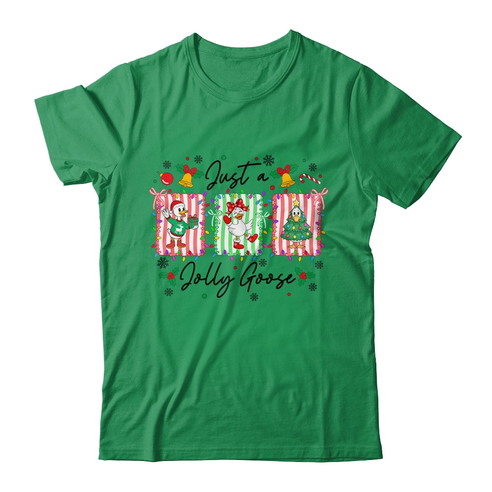 Jut A Jolly Goose Christmas Retro Funny Santa Goose Cute Shirt & Sweatshirt | teecentury