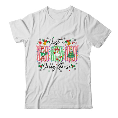 Jut A Jolly Goose Christmas Retro Funny Santa Goose Cute Shirt & Sweatshirt | teecentury