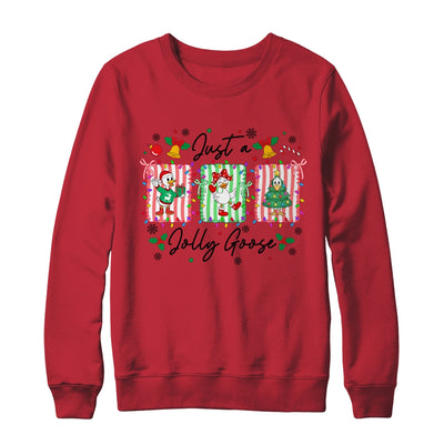 Jut A Jolly Goose Christmas Retro Funny Santa Goose Cute Shirt & Sweatshirt | teecentury