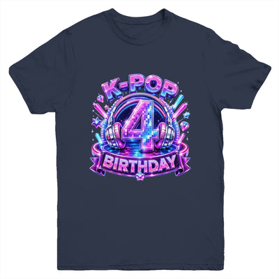 K-Pop 4Th Birthday Girl Kpop 4 Year Old Korean Music Lovers Youth Shirt | teecentury
