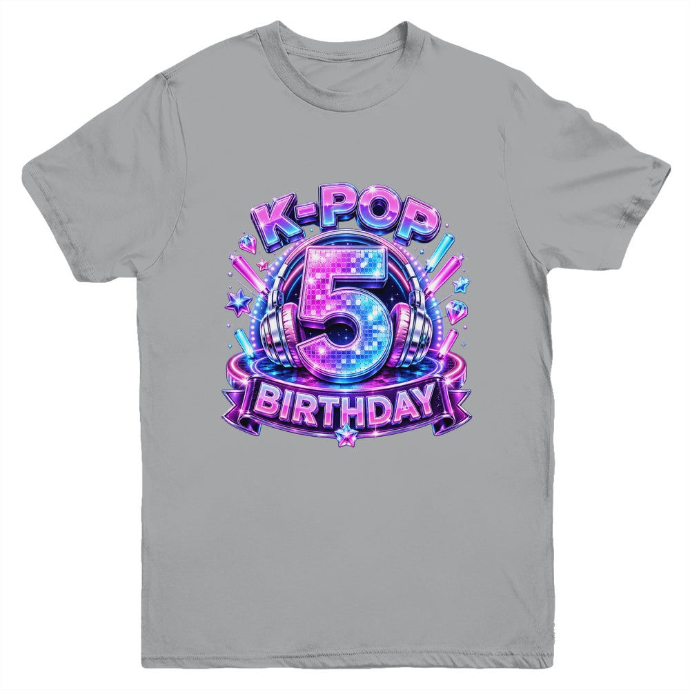 K-Pop 5Th Birthday Girl Kpop 5 Year Old Korean Music Lovers Youth Shirt | teecentury