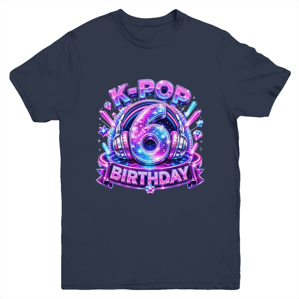 K-Pop 6Th Birthday Girl Kpop 6 Year Old Korean Music Lovers Youth Shirt | teecentury