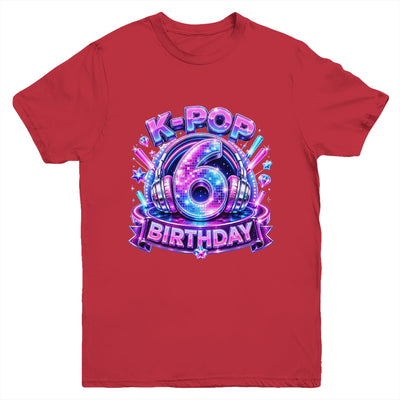 K-Pop 6Th Birthday Girl Kpop 6 Year Old Korean Music Lovers Youth Shirt | teecentury