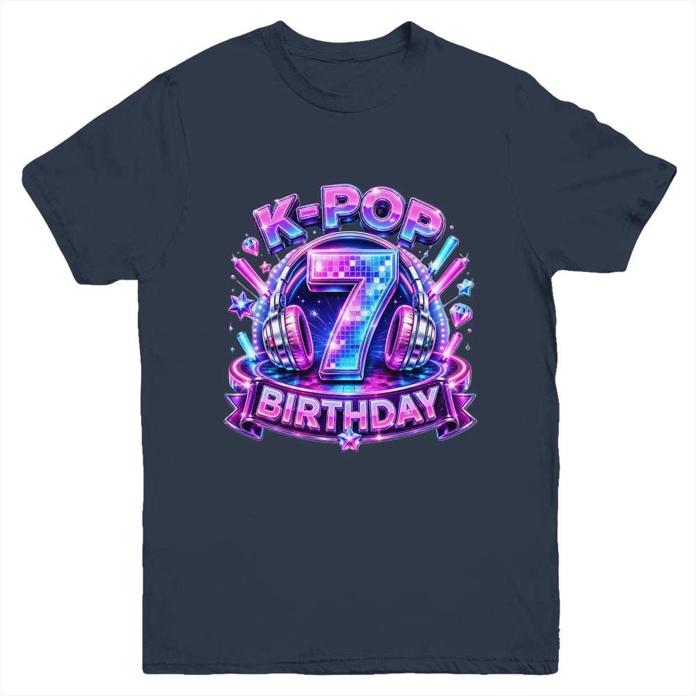 K-Pop 7Th Birthday Girl Kpop 7 Year Old Korean Music Lovers Youth Shirt | teecentury