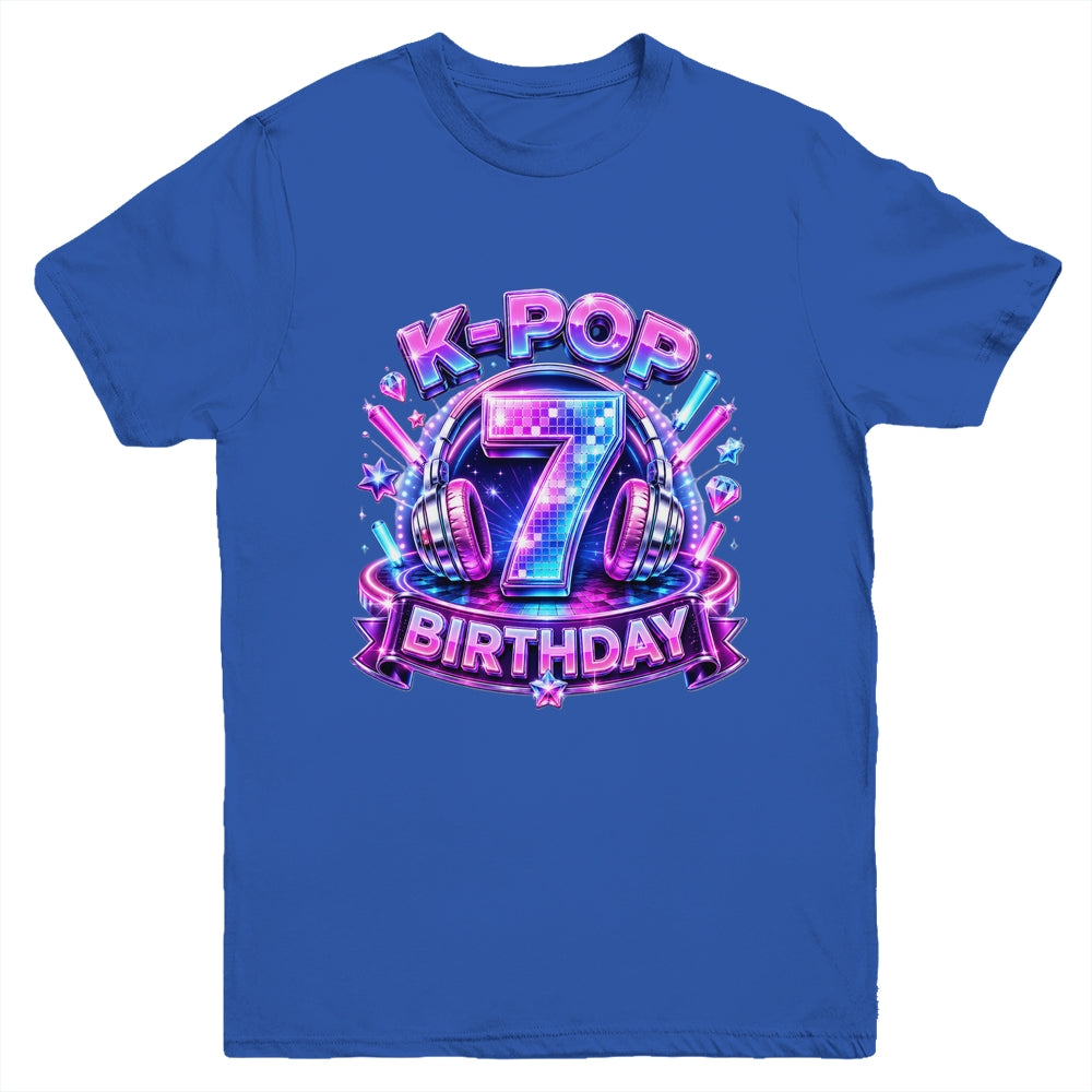 K-Pop 7Th Birthday Girl Kpop 7 Year Old Korean Music Lovers Youth Shirt | teecentury