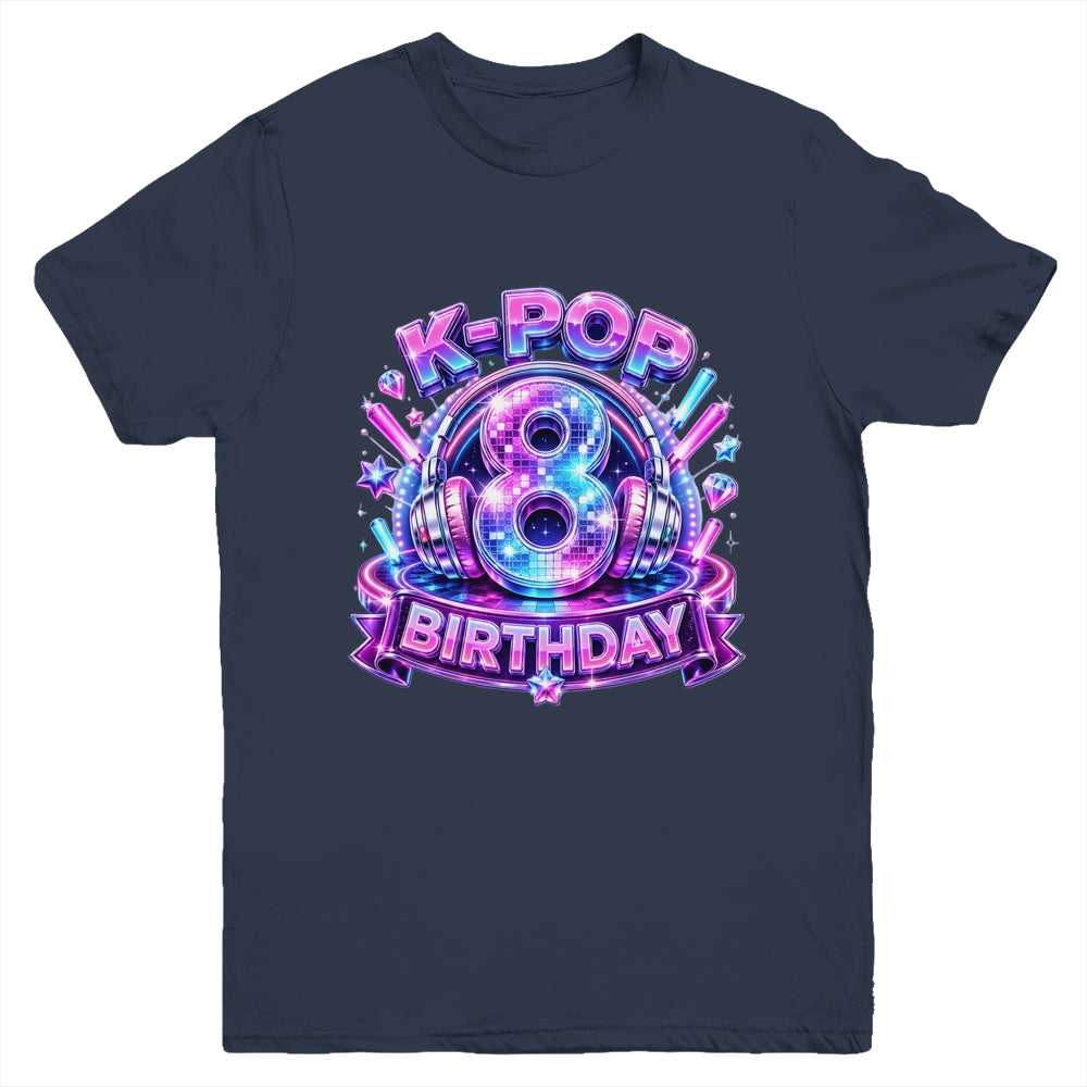 K-Pop 8Th Birthday Girl Kpop 8 Year Old Korean Music Lovers Youth Shirt | teecentury