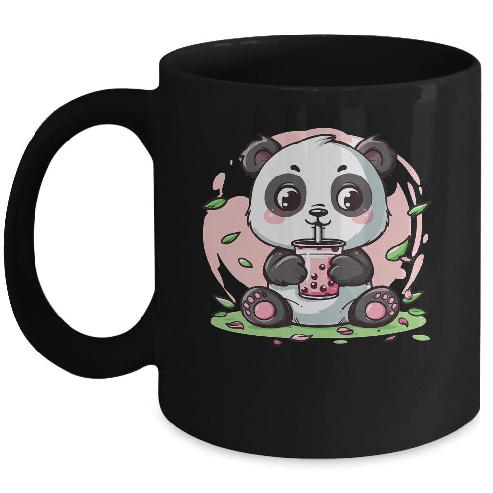 Kawaii Cute Anime Panda Drinking Bubble Boba Tea Girls Mug | teecentury