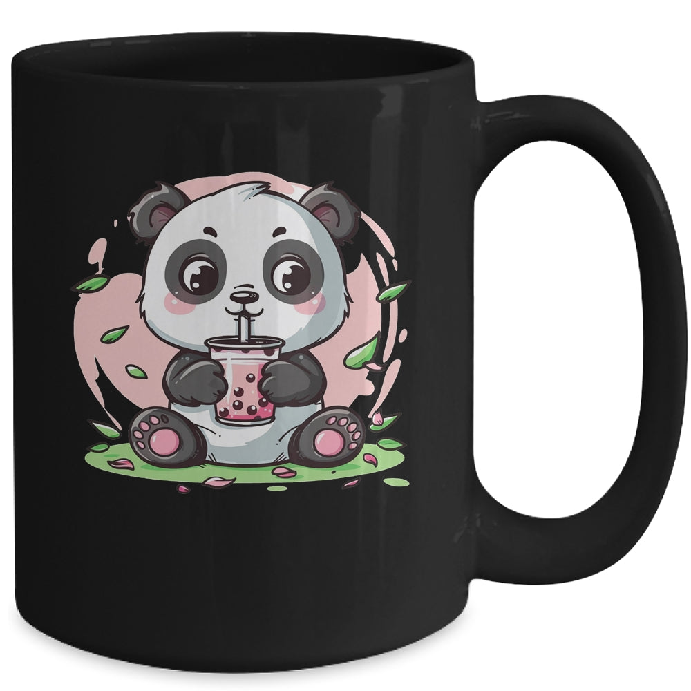 Kawaii Cute Anime Panda Drinking Bubble Boba Tea Girls Mug | teecentury