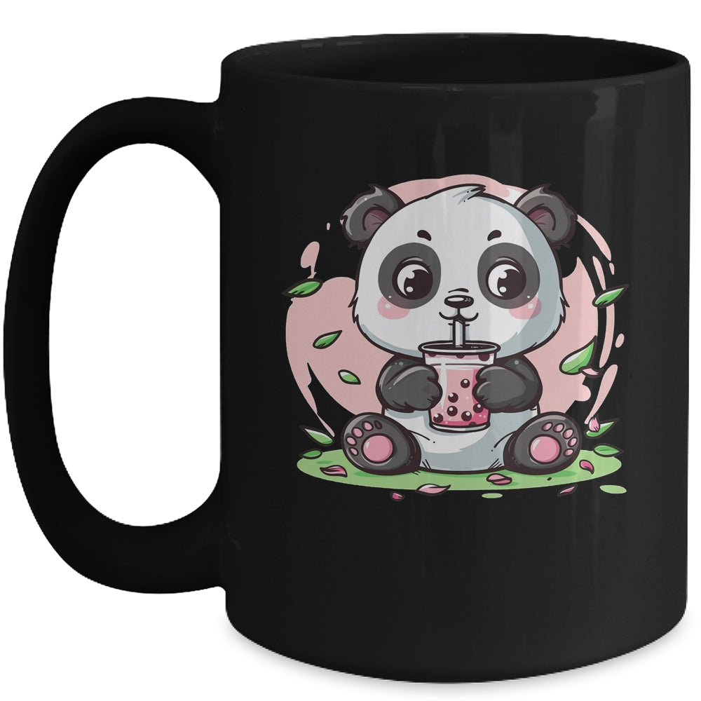 Kawaii Cute Anime Panda Drinking Bubble Boba Tea Girls Mug | teecentury