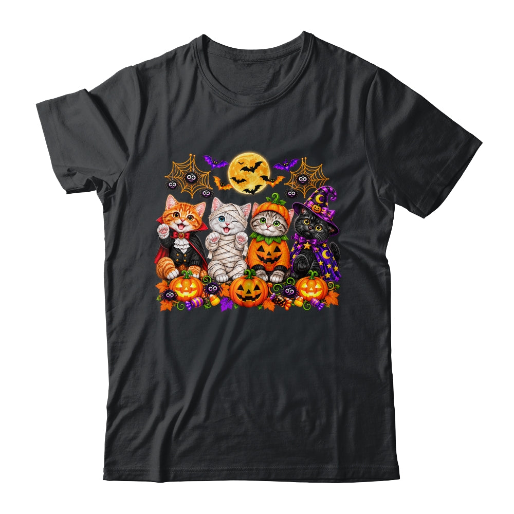 Kawaii Halloween Cat Lovers Cute Spooky Kittens Women Girls Shirt & Sweatshirt | teecentury
