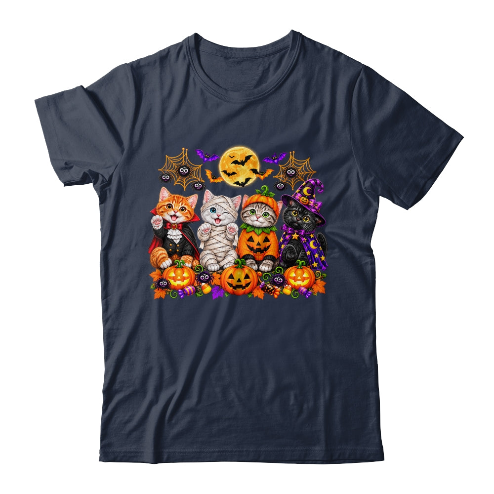 Kawaii Halloween Cat Lovers Cute Spooky Kittens Women Girls Shirt & Sweatshirt | teecentury
