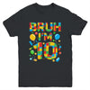 Kids 10 Year Old Building Blocks Bruh 10th Birthday Boy Youth Shirt | teecentury