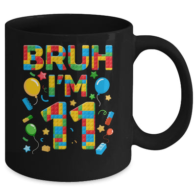 Kids 11 Year Old Building Blocks Bruh 11th Birthday Boy Mug | teecentury