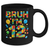 Kids 12 Year Old Building Blocks Bruh 12th Birthday Boy Mug | teecentury