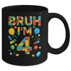 Kids 4 Year Old Building Blocks Bruh 4th Birthday Boy Mug | teecentury