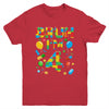 Kids 4 Year Old Building Blocks Bruh 4th Birthday Boy Youth Shirt | teecentury
