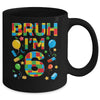 Kids 6 Year Old Building Blocks Bruh 6th Birthday Boy Mug | teecentury