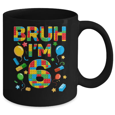Kids 6 Year Old Building Blocks Bruh 6th Birthday Boy Mug | teecentury