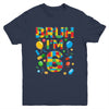 Kids 6 Year Old Building Blocks Bruh 6th Birthday Boy Youth Shirt | teecentury