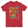 Kids 6 Year Old Building Blocks Bruh 6th Birthday Boy Youth Shirt | teecentury