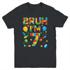 Kids 7 Year Old Building Blocks Bruh 7th Birthday Boy Youth Shirt | teecentury